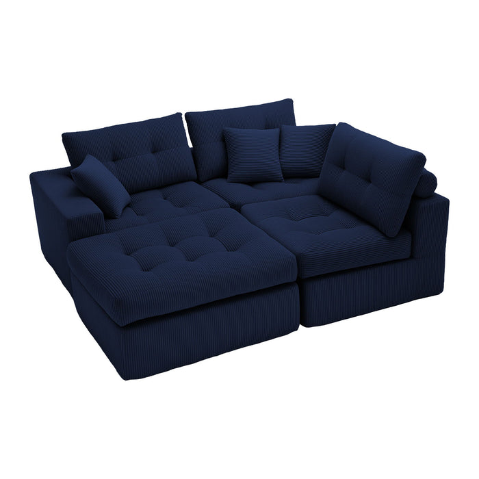 Corner Chaise L-Shaped Sectional Sofa Bed