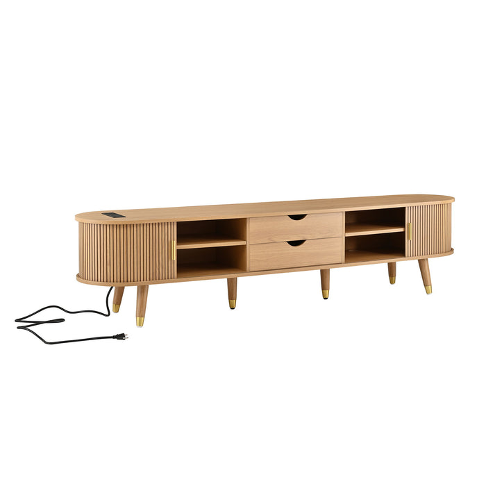 TV Stand & Coffee Table Set With Charging Station