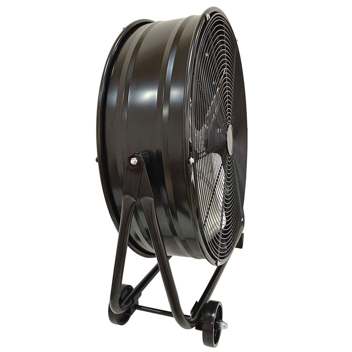 Drum Fan With Pure Copper Wiring Motor And Blades - Black