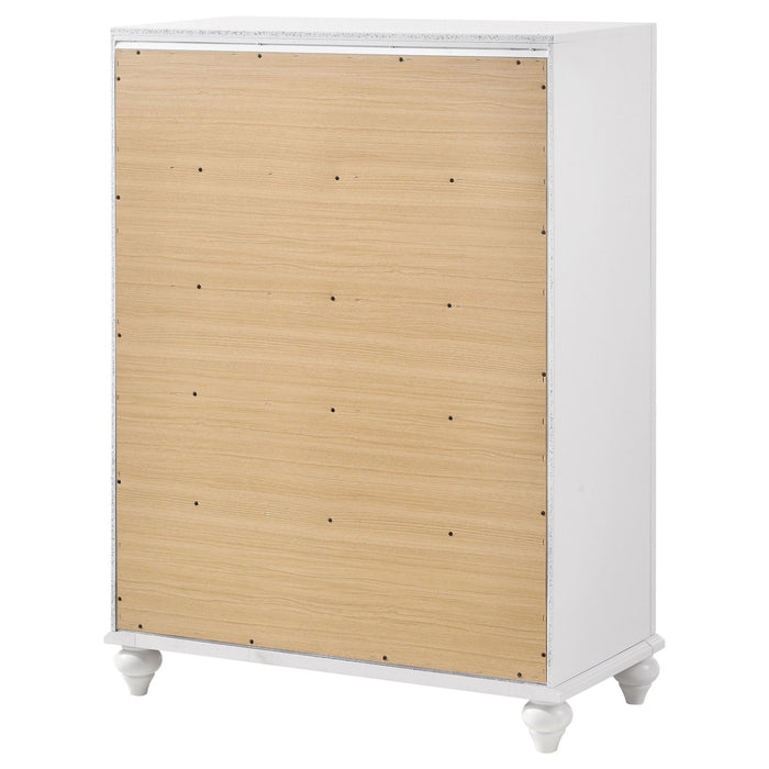 Randall - 5 Drawer Chest - White