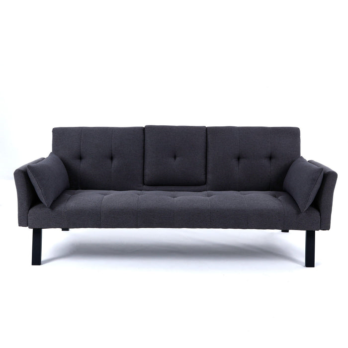 Sofa Bed With Foldable Design And Cup Holder