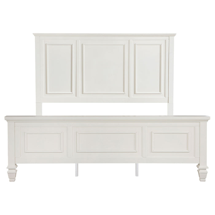 Chelema - Eastern King Panel Bed - Cream White
