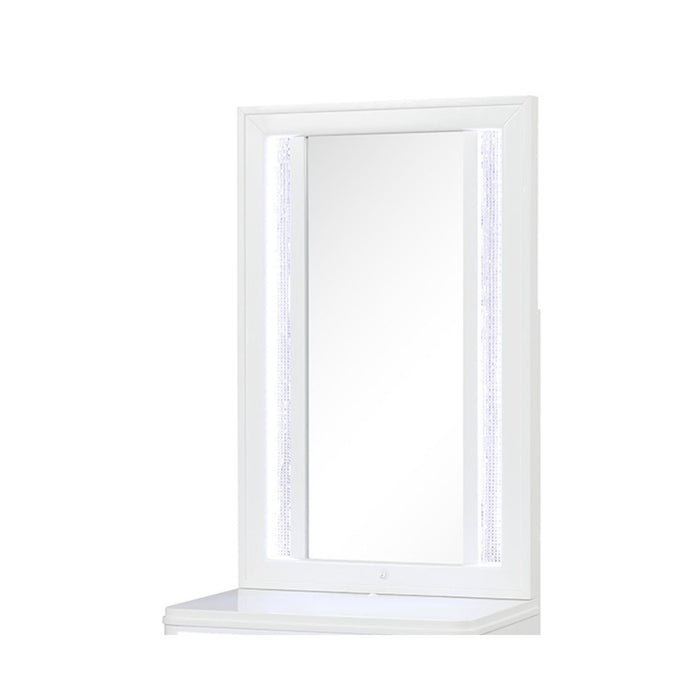 Abigale - Nightstand Top Mirror With LED Lighting (Only Mirror Top) - White