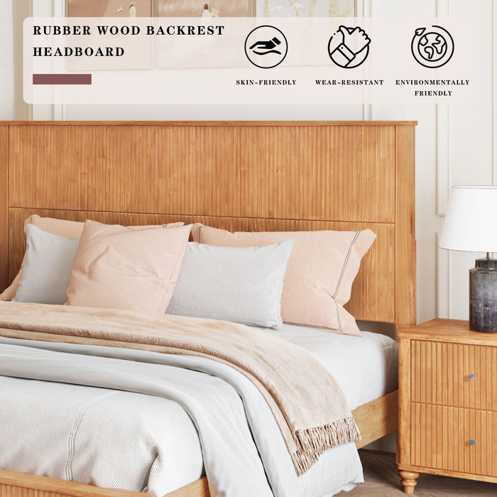Platform Bed Frame With Tall Headboard