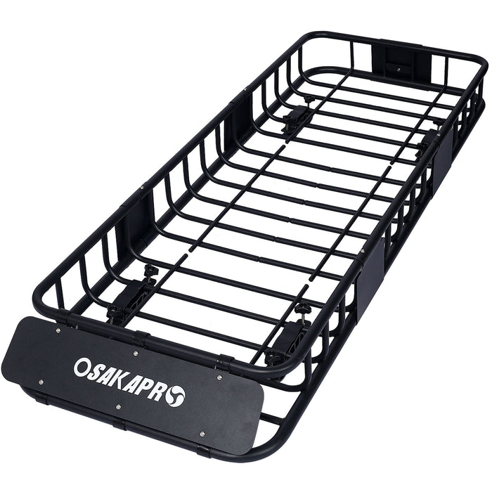 Motoring Rooftop Cargo Carrier Basket Steel, Universal Fit Roof Rack
