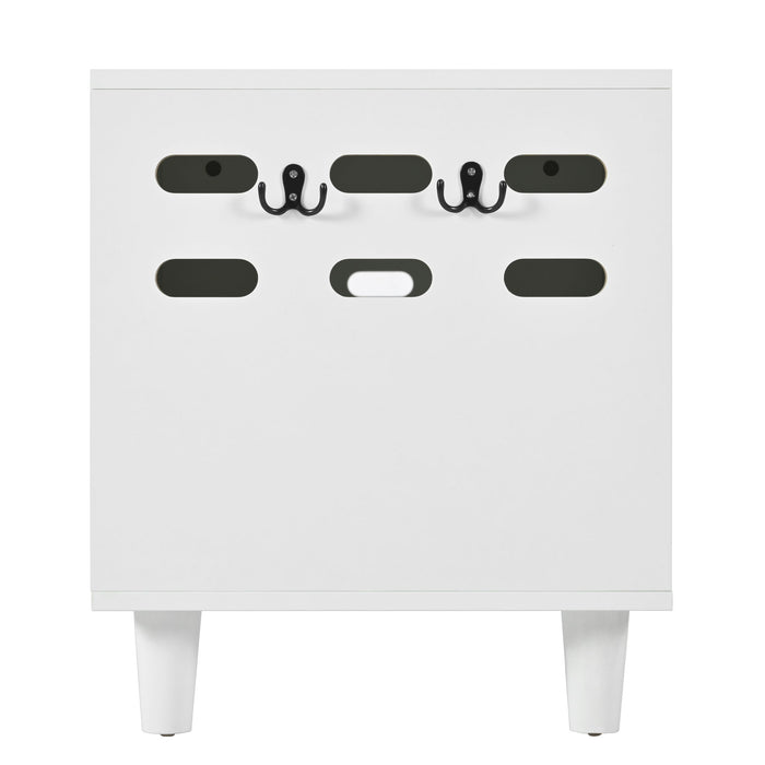 Furniture Style Cat Cabinet Cat Litter Box With Sisal Scratching Door - Cream White