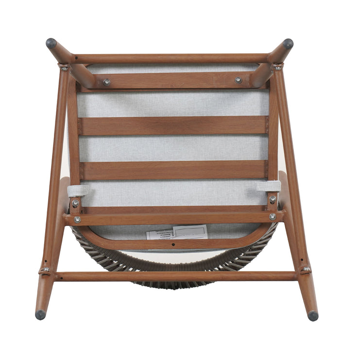 Outdoor 26" Counter Height Metal Frame Counter Stools With Scallop Shaped Backrest & Water Resistant Cushions