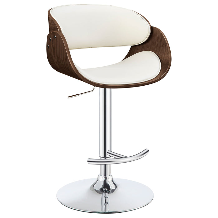 Ergonomic Adjustable Bar Stool - Ivory