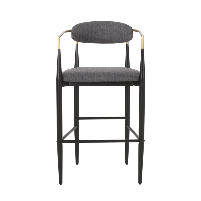 Upholstered Bar Stools With Backs For Kitchen Island (Set of 2)