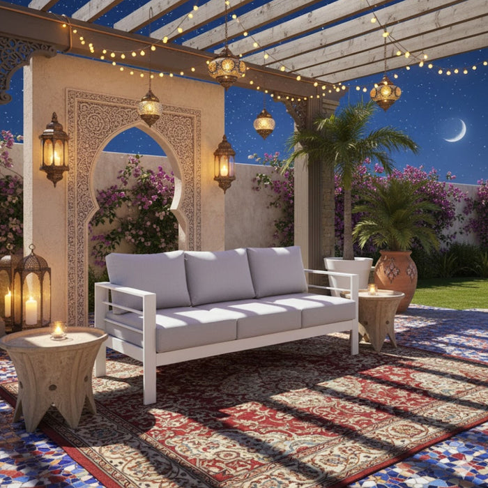 All-Weather Patio Sofa & Cushions, 3 Seat Outdoor Couch