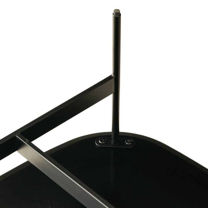 Modern Rectangular Rock Plate Coffee Table Open Space Design Golden Metal Frame Minimalist Living Room Center Table For Lounge Office - Black White