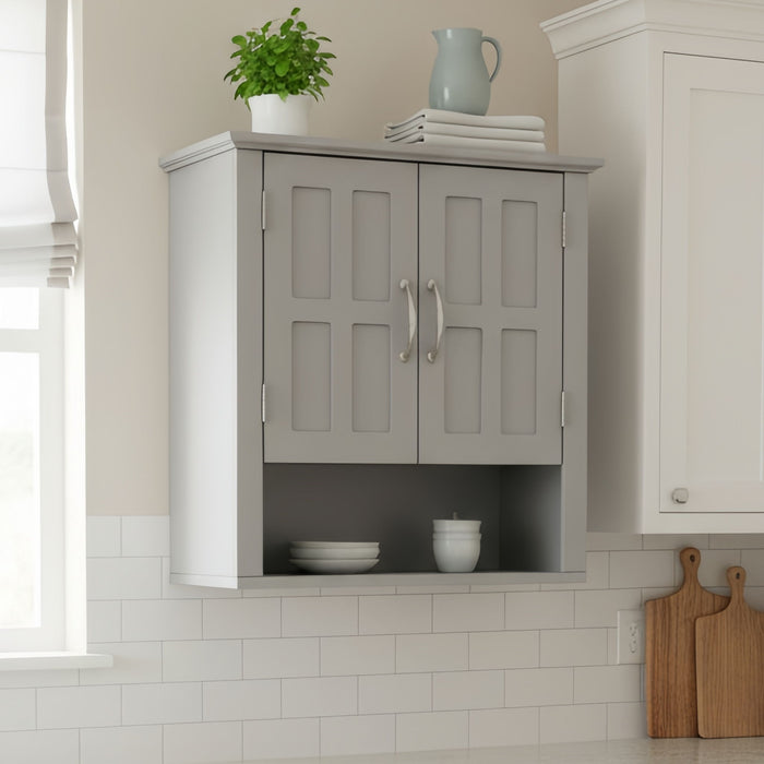 Multi Functional Wall Mounted Cabinet With Adjustable Shelves For Bathroom