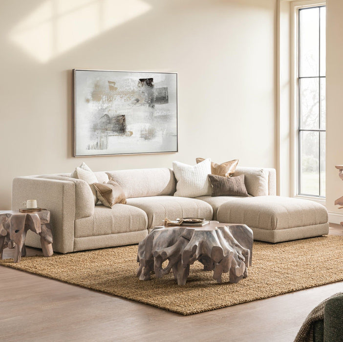 Adalynne - Upholstered Square Ottoman - Buttermilk