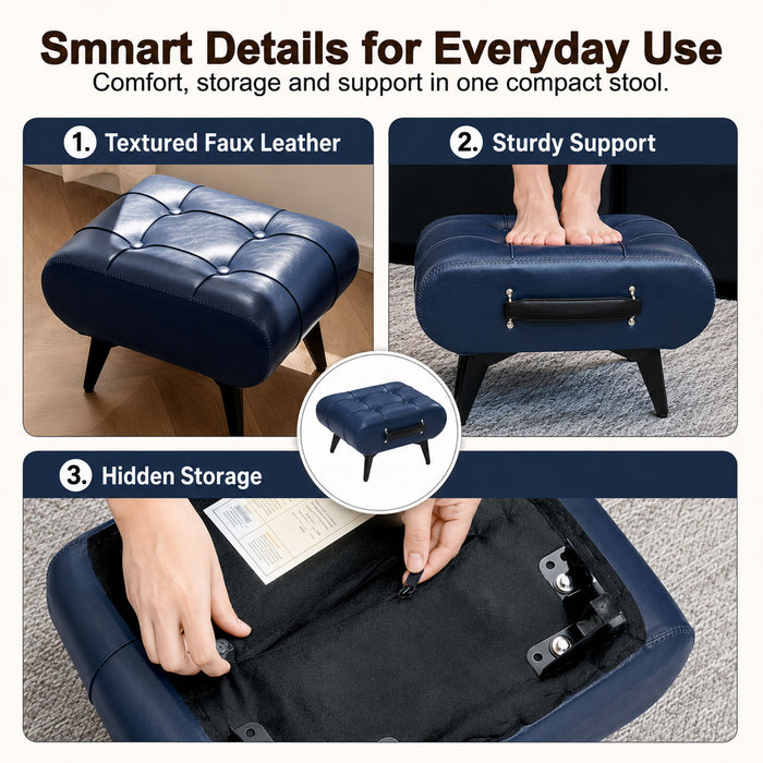 Minimalist Footstool With Hidden Storage