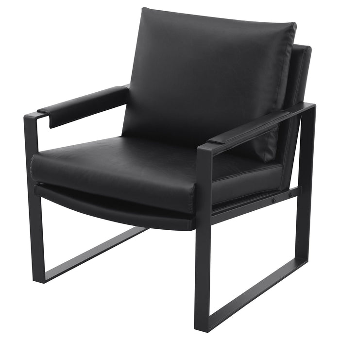 Goldbriar - Upholstered Track Arm Accent Chair - Black