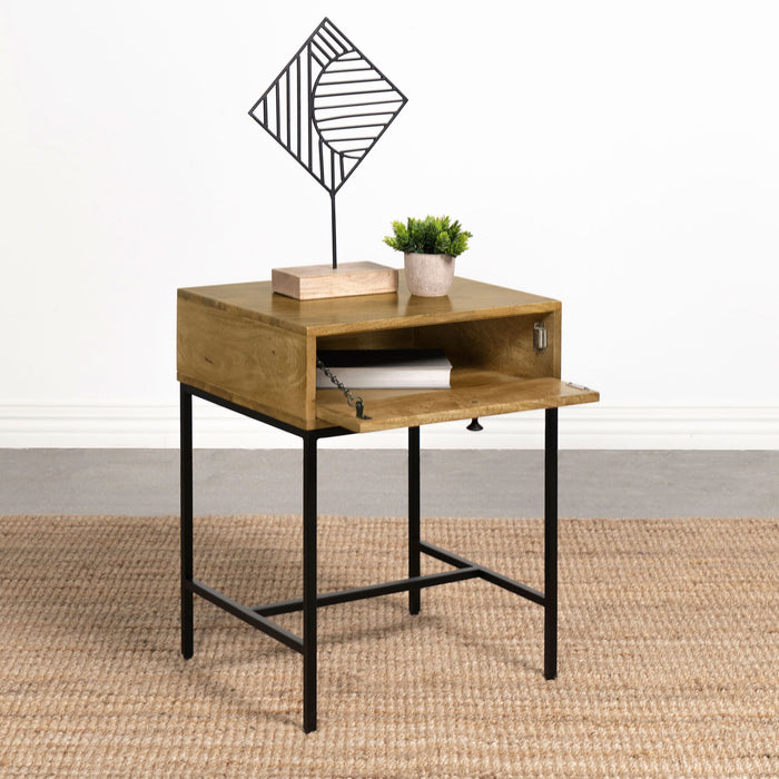 Wyrik - Rectangular Side End Table - Honey