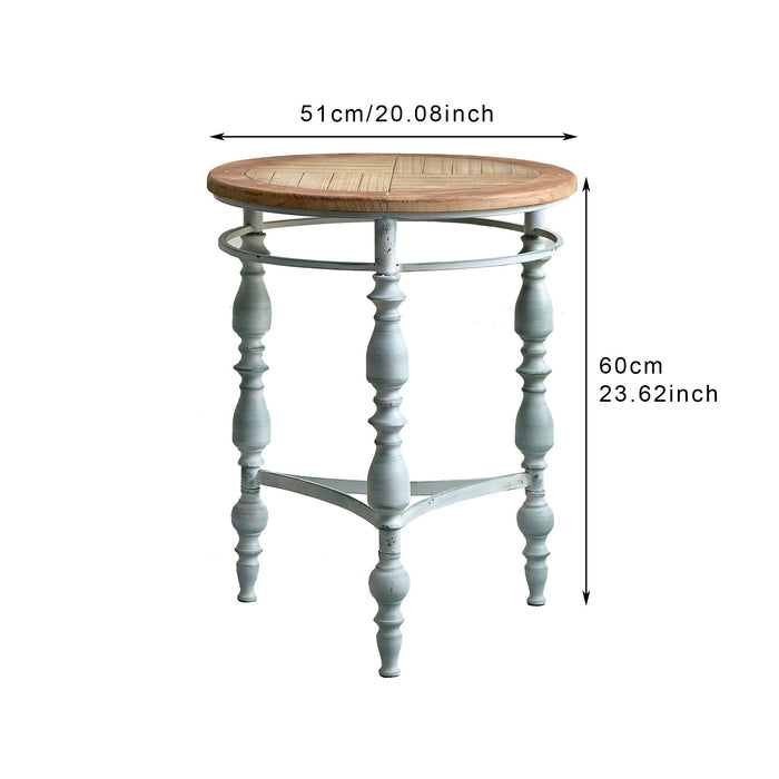 Round Top Carved Table For Living Room