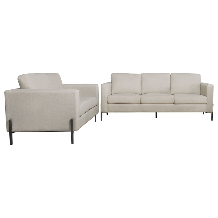 Dulcie - 2 Piece Loose Back Sofa Set - Oatmeal