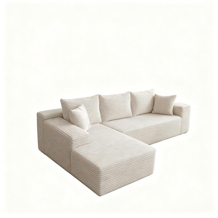 Modern L-Shaped Sectional Sofa With Left Facing Chaise