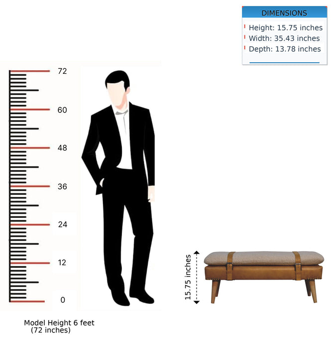 Buffalo - Hide Leather Bench