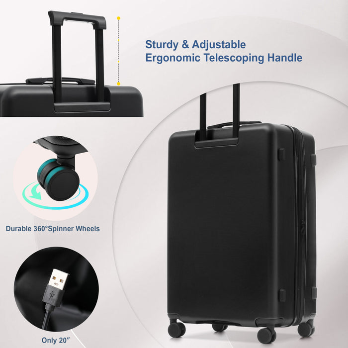 Hardside Luggage Set 5 Piece With Front Opening