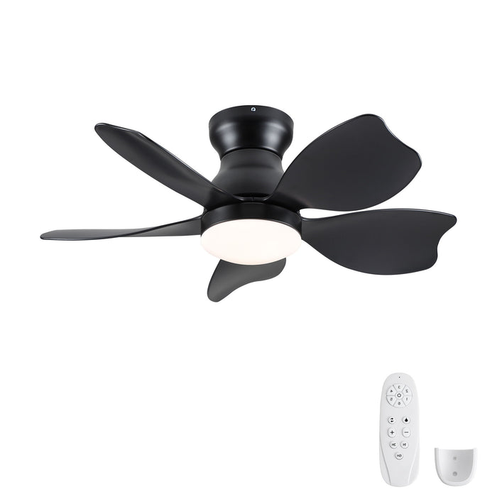 Low Profile Flush Mount Ceiling Fan With Light