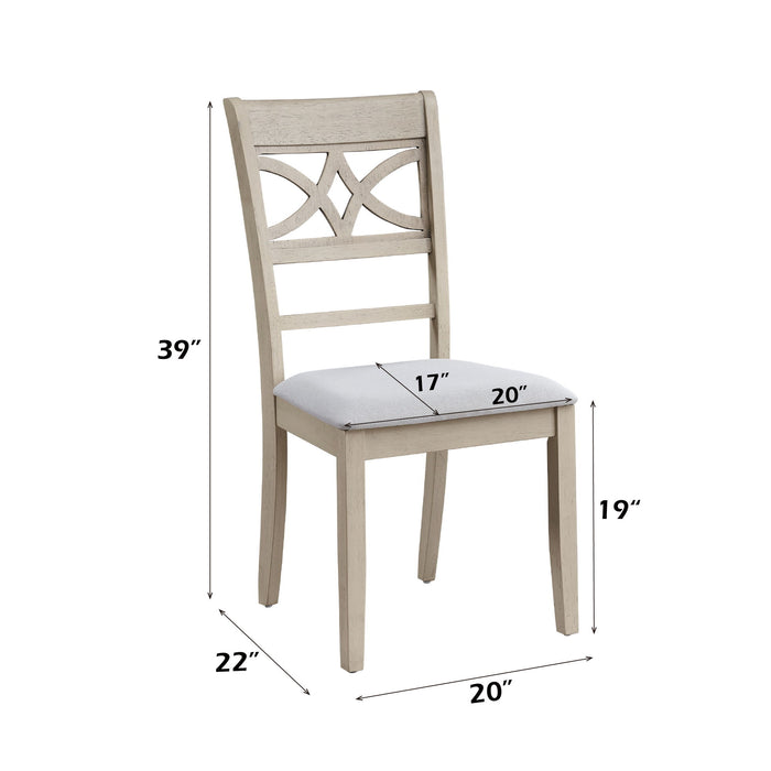 Ferris - 7 Piece Dining Set With Cross Back Chairs And Rectangular Table - Antique White