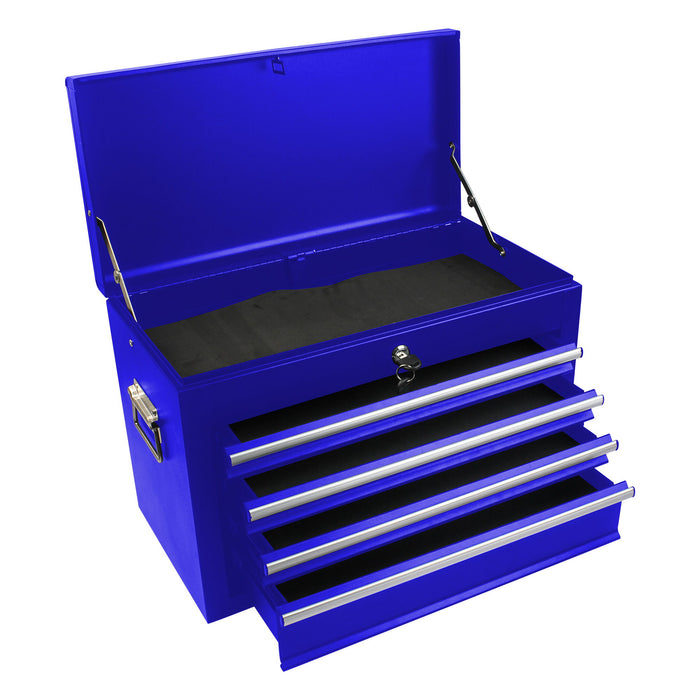 6 Drawer Lockable Tool Cabinet On Wheels, Steel Rolling Tool Chest With Detachable Toolbox