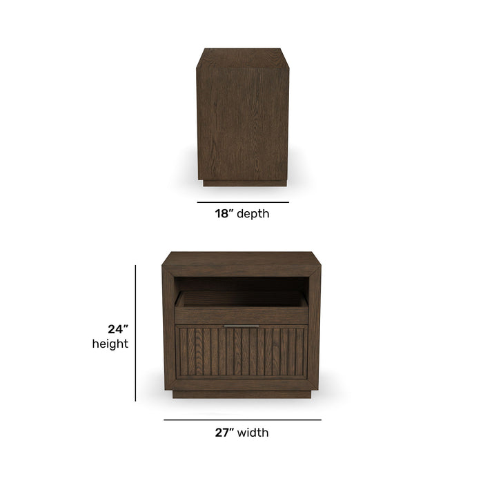 Athens - Open Nightstand - Dark Brown
