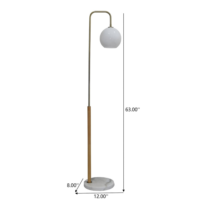 Tall Corner Floor Lamp For Living Room - White