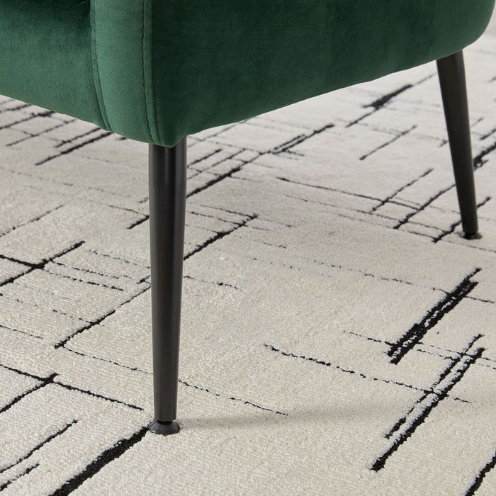 Open Back Loveseat Settee With 3 Pillows