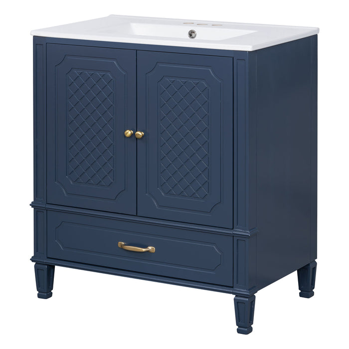 Bathroom Vanity With Sink, Soft Closing Door, Multi Functional Storage