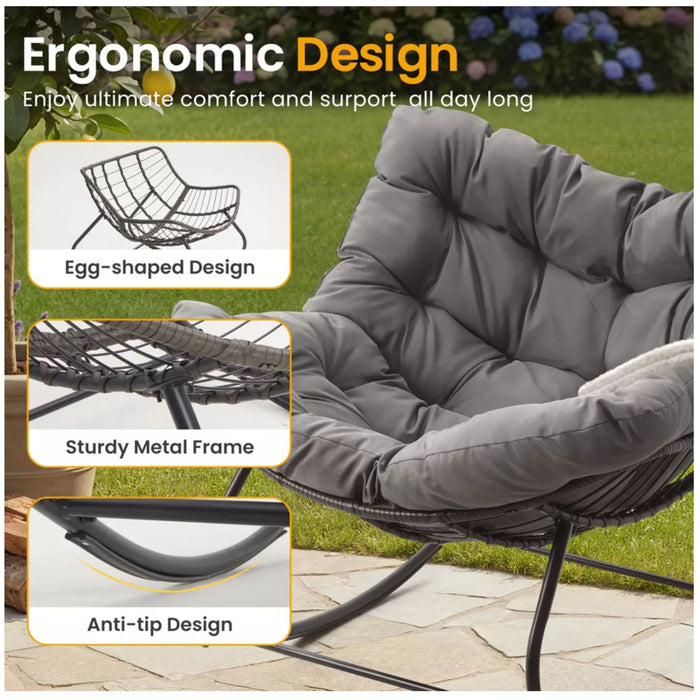 Egg Rocking Chair With Ottoman