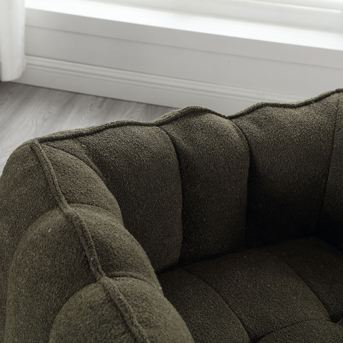 Soft Chenille Bean Bag Chair With High Resilient Foam