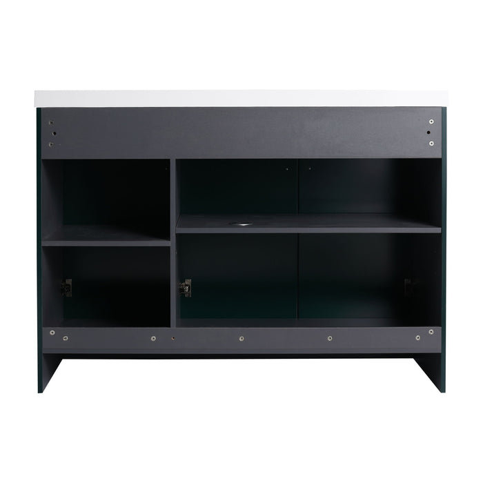 Contemporary Freestanding Bathroom Vanity With Resin Sink & Soft-Close Cabinet Doors