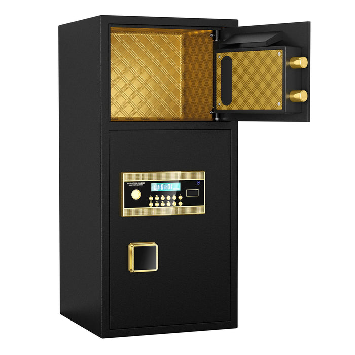 Large Double Door Coin Operated Safe, Digital Security Safe With Fireproof And Waterproof Bag