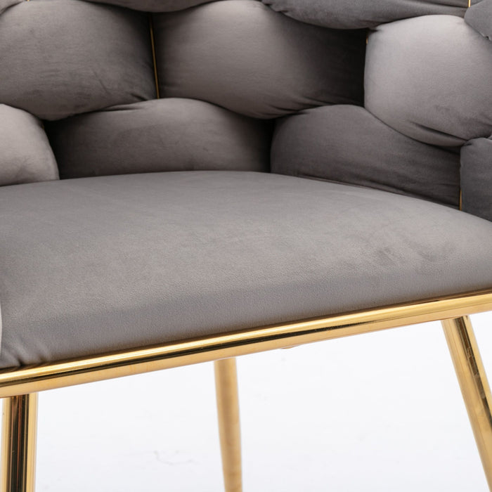 Luxury Modern Simple Leisure Velvet Single Sofa Chair Bedroom Lazy Person Household Dresser Stool Manicure Table Back Chair