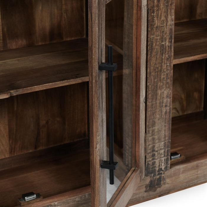 Jett - Wood 4 Door Cabinet - Natural