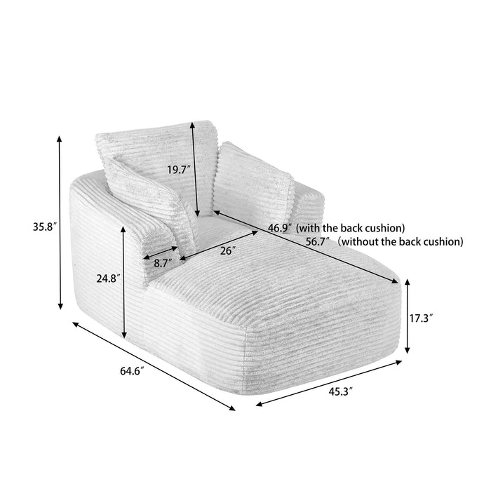 Oversized Chaise Lounge Chair Indoor - Black