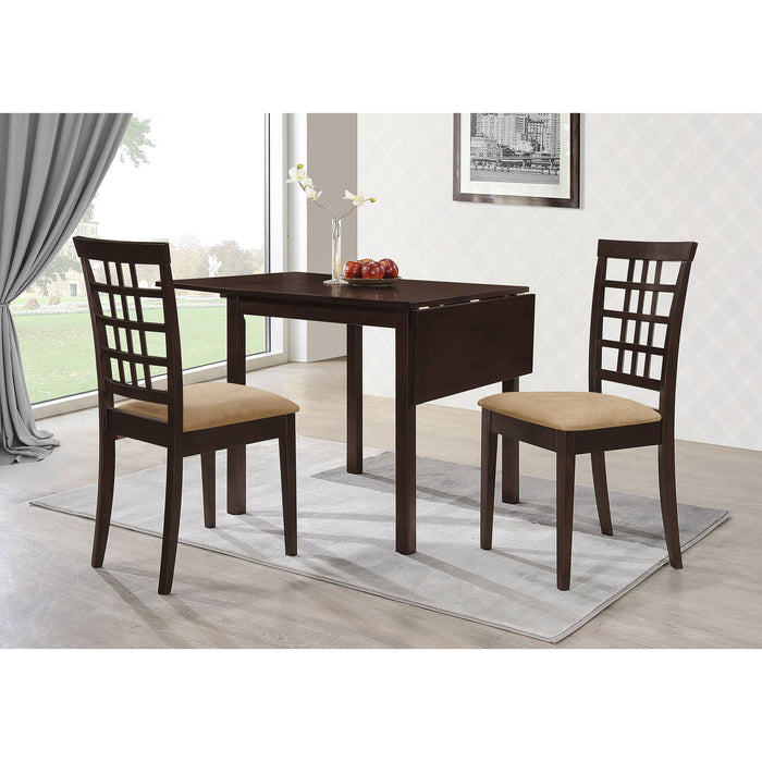 Dining Table With Drop Extension Leaf Table With Foldable Ends For Compact Spaces - Brown