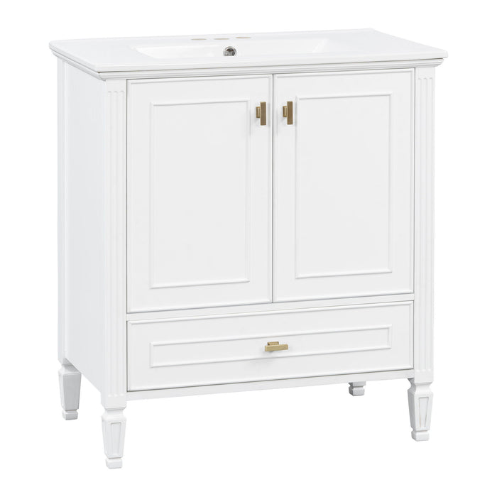 Freestanding Vanity With 1 Drawer & 2 Soft Close Doors With Door Mounted Storage