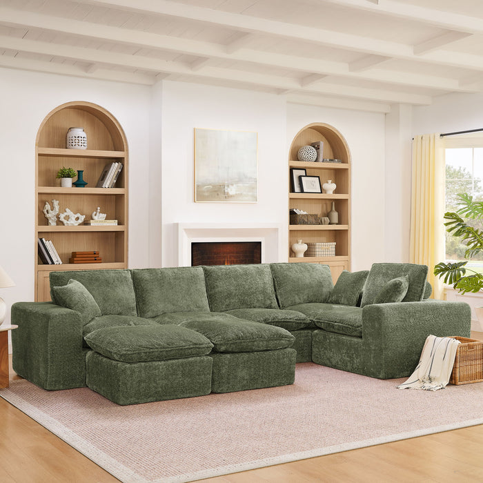 Sectional Sofa With Moveable Ottoman