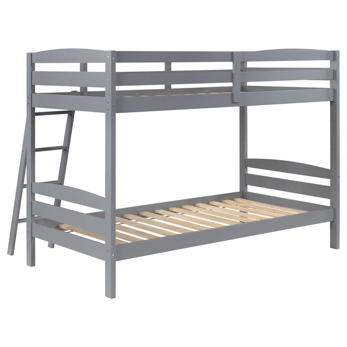 Kerr - Twin Over Twin Bunk Bed - Gray