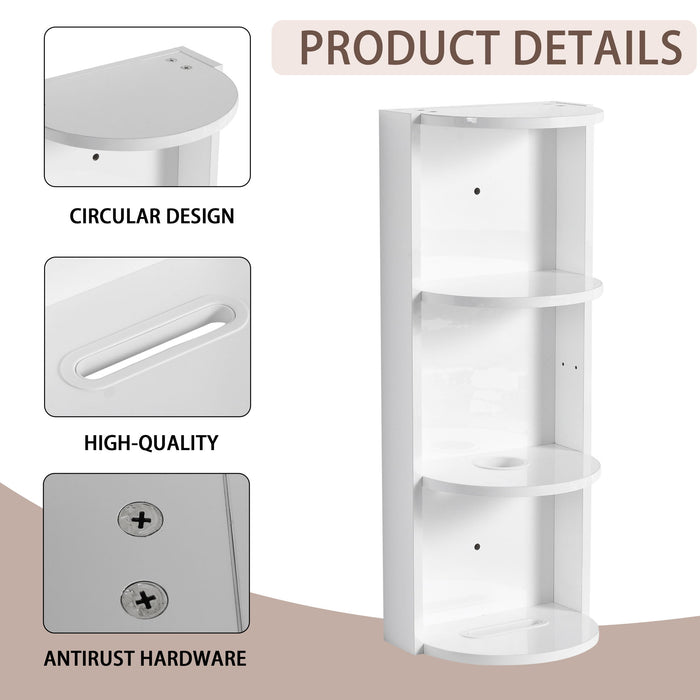 Bathroom Wall Mounted Storage Rack With Float Mounting Design