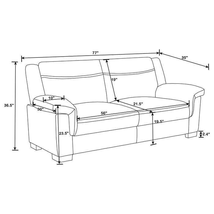 Hawthorne - Sofa With Top Arms Lounge Furniture - Gray