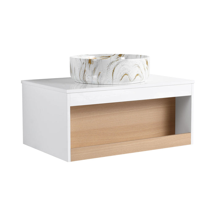 Floating Bathroom Vanity With Vessel Sink