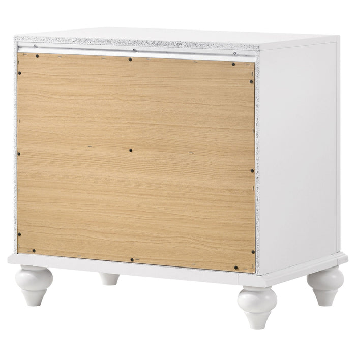 Barzini - 2 Drawer Nightstand Storage - White