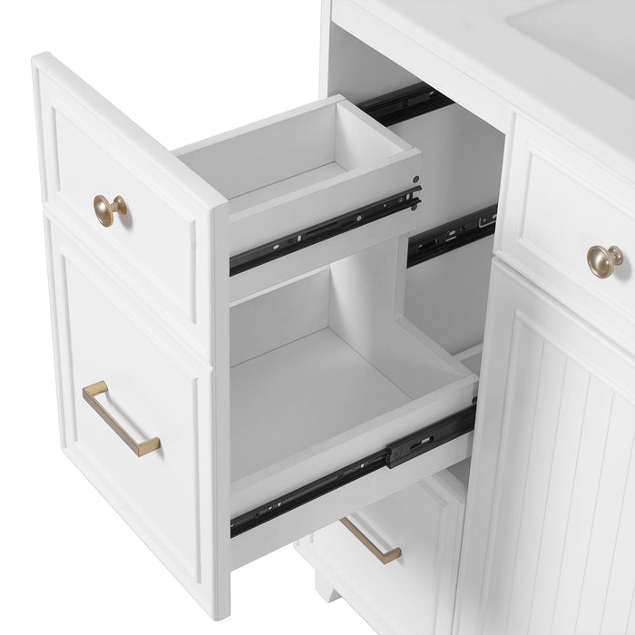 Bathroom Vanity With Sink, Soft Close Doors, Adjustable Shelves