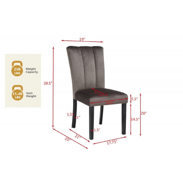 Dining Chairs With Pedestal Base (Set of 2) - Black / Brown