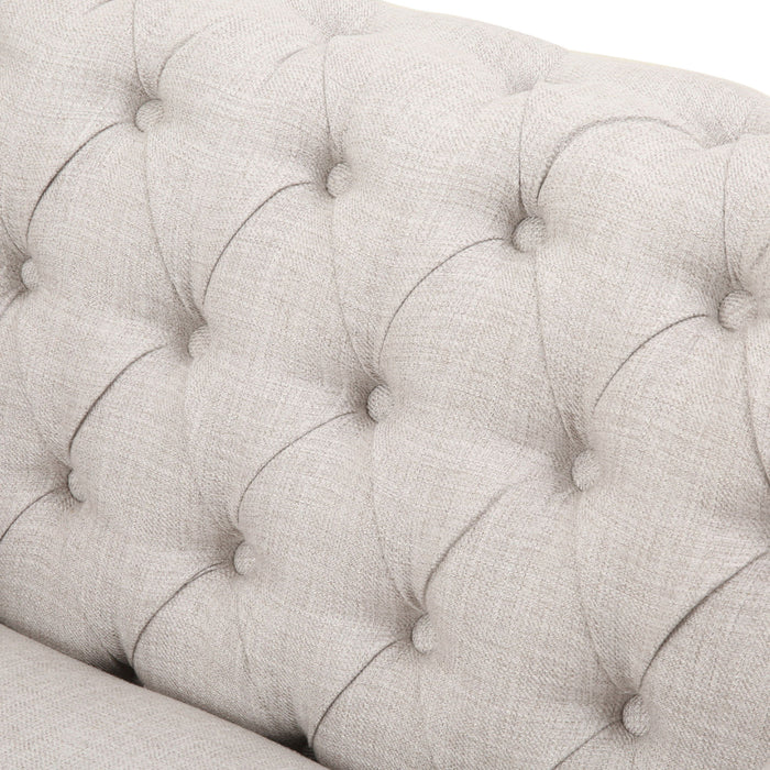 Nexuson - Upholstered Chesterfield Chair With Deep Tufted And Nailhead Trim
